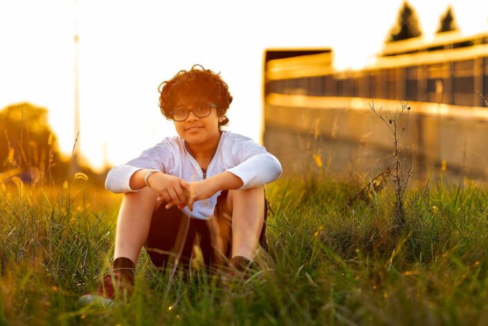 Naperville family photographer boy bridge summer